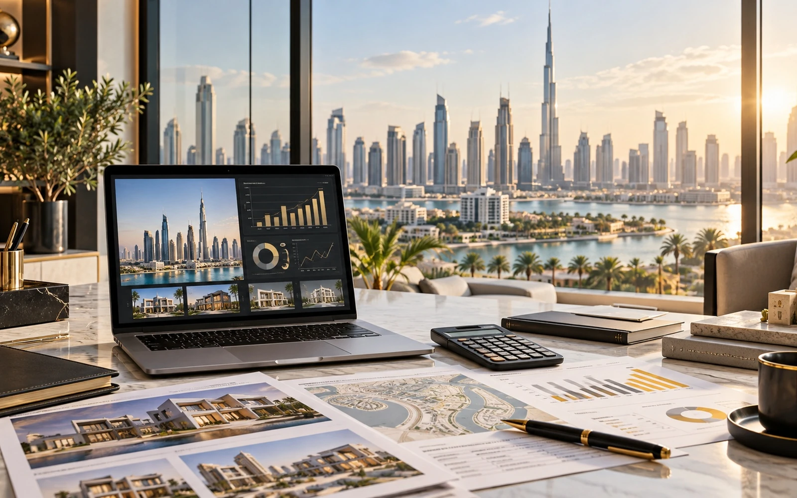 Dubai skyline and investment analysis